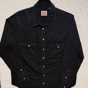 Levi's Black Western Snap Shirt Jacket